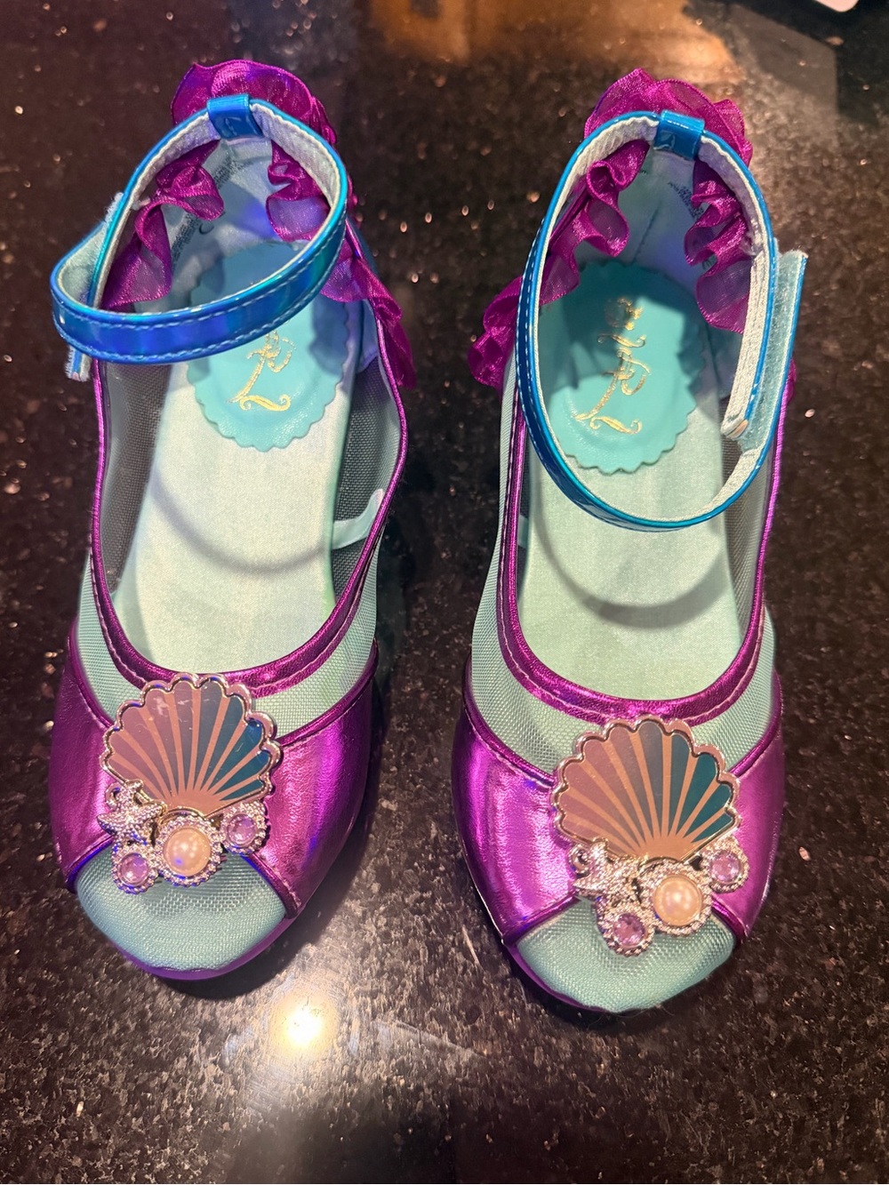 Girls Little Mermaid Costume shoes for kids - Barely Used Size 11/12